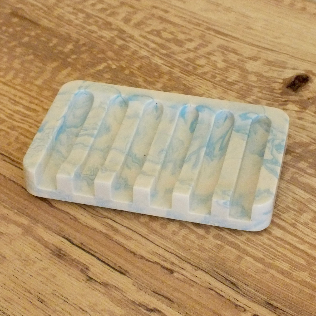 Blue Marbled Soap Dish (F)