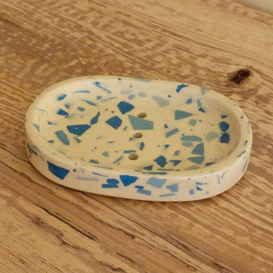 Blue Terrazzo-style Soap Dish (B)